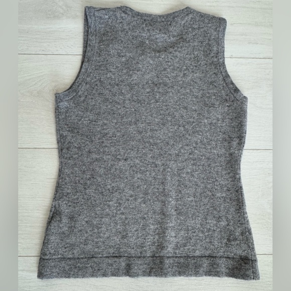 Banana Republic Sleeveless Top Grey Italian Yarn Wool Blend Women’s Small - Picture 5 of 5